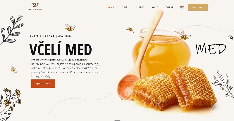 Včely Kostka – e-shop projekt